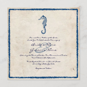 Invitation à un mariage à cheval de la mer bleue V