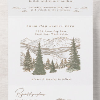 Invitation à un mariage dans les montagnes