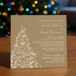 Invitation à un mariage d'arbre de Noël, Latte