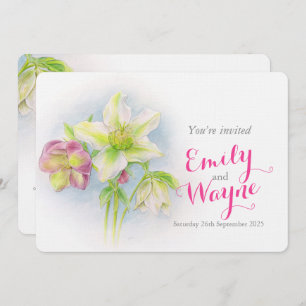 Invitation à un mariage d'art à Helleborer