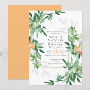Invitation à un mariage de Orchard d'été