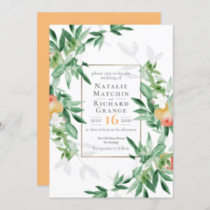 Invitation à un mariage de verger d'été