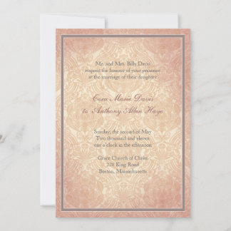 Invitation à un mariage élégant rose rose