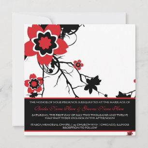 Invitation à un mariage en fleurs de cerisiers