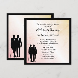 Invitation à un mariage gay en marbre