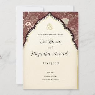 Invitation à un mariage indien