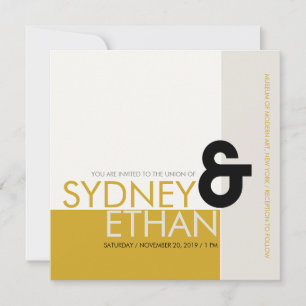 Invitation à un mariage moderne minimaliste simple