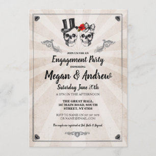 Invitation à un mariage pour la fête d'engagement 