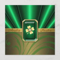 Invitation à un mariage pour la Saint Patrick de l