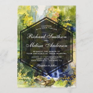 Invitation à un mariage pour peindre les cascades