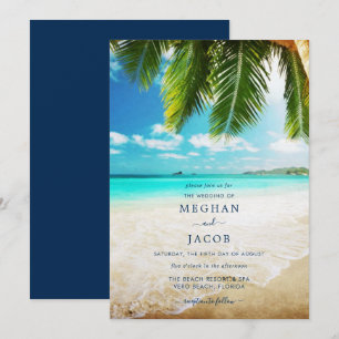 Invitation à un mariage sur la plage de Tropical I