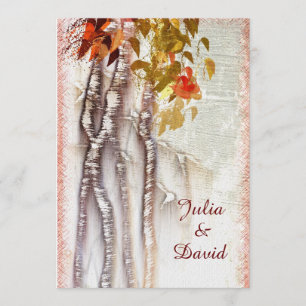 Invitation à un mariage sur mesure pour les arbres