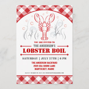 Invitation à un pique-nique d'ébullition de homard