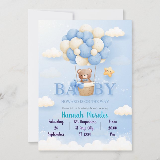 Invitation à une baby shower  (Devant)