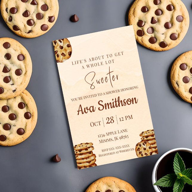 Invitation à une Baby Shower avec Biscuit aux Pépi (Créateur téléchargé)