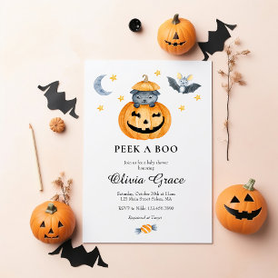 Invitation à une Baby Shower avec Citrouille de Ha