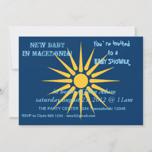 Invitation à une Baby Shower avec le drapeau de Ma