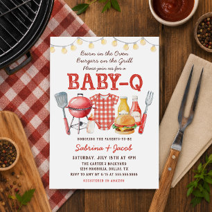 Invitation à une baby shower Barbecue Cookout Baby