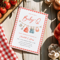 Invitation à une baby shower Barbeque BBQ