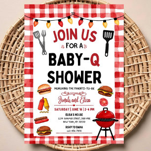 Invitation à une Baby Shower BBQ   Thème Grill & C
