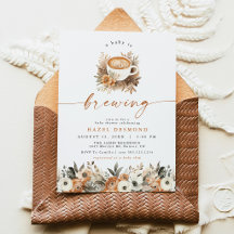 Invitation à une Baby Shower Café, Un Bébé Est En