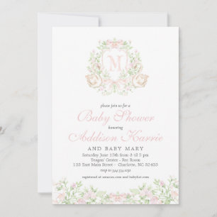 Invitation à une baby shower Cygne