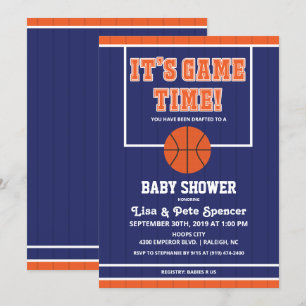 Invitation à une baby shower de basketball