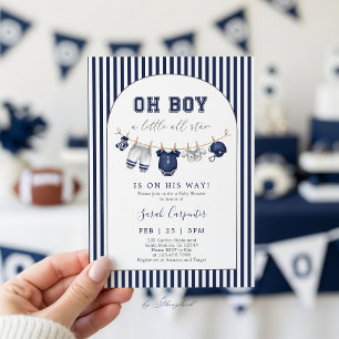 Invitation à une baby shower de football, Un petit