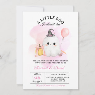 Invitation à une Baby Shower Halloween Petit Boo