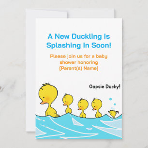 Invitation à une Baby Shower – Oups Canard