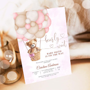 Invitation à une Baby Shower Ourson Mignon