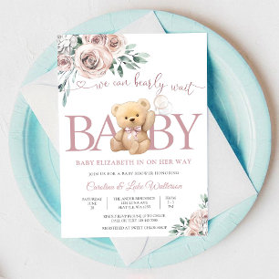 Invitation à une Baby Shower Ourson Mignon