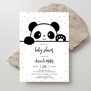 Invitation à une baby shower Panda Bébé
