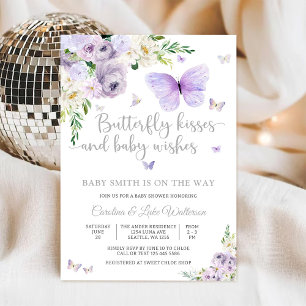 Invitation à une Baby Shower Papillon