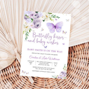 Invitation à une Baby Shower Papillon