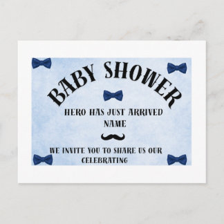 Invitation à une baby shower pour garçon