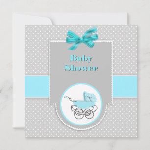 Invitation à une baby shower pour une poussette bé