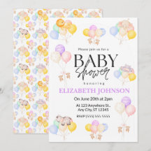 Invitation à une Baby Shower Safari