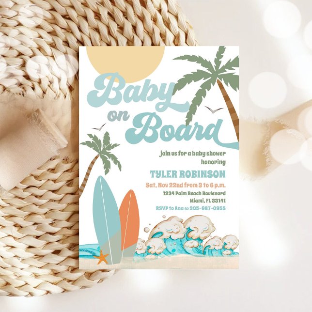 Invitation à une Baby Shower sur la plage (Créateur téléchargé)