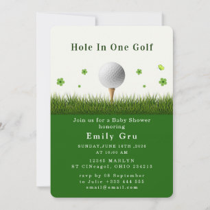 Invitation à une Baby Shower sur le thème du Golf
