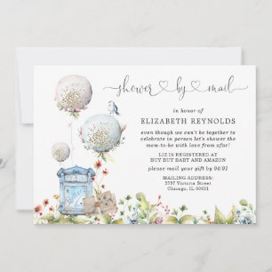 Invitation à une baby shower virtuelle par la post