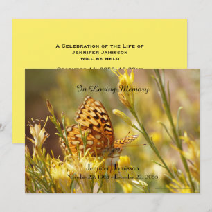 Invitation à une cérémonie commémorative, Papillon