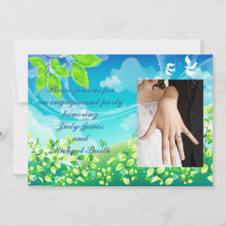 invitation à une charmante fête de fiançailles d'é