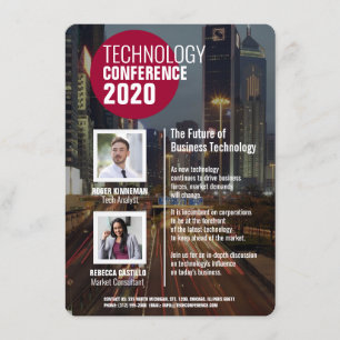 Invitation à une conférence d'affaires technologiq