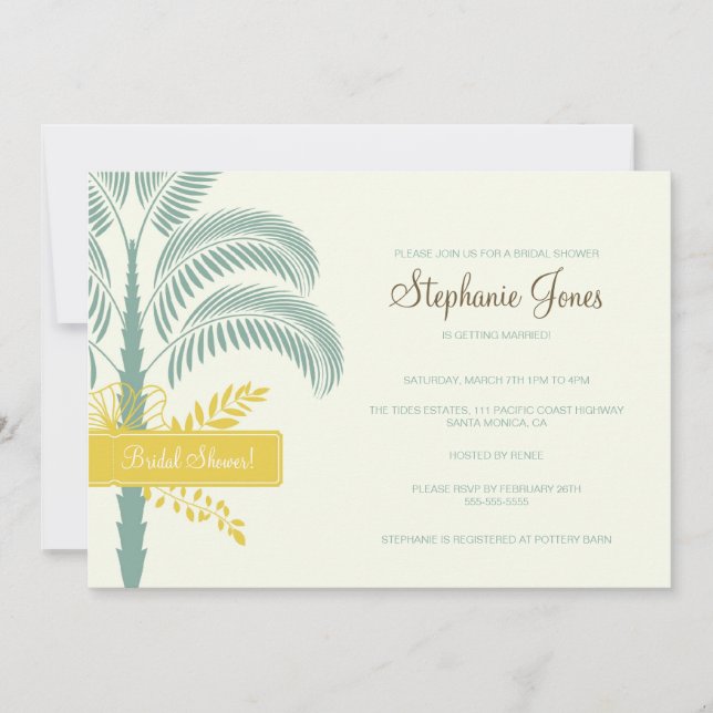 Invitation à une douche nuptiale élégante pour pal (Devant)