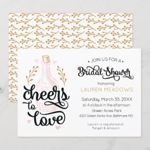 Invitation à une douche nuptiale pour les amateurs