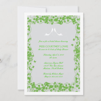Invitation à une douche nuptiale pour les chaussur