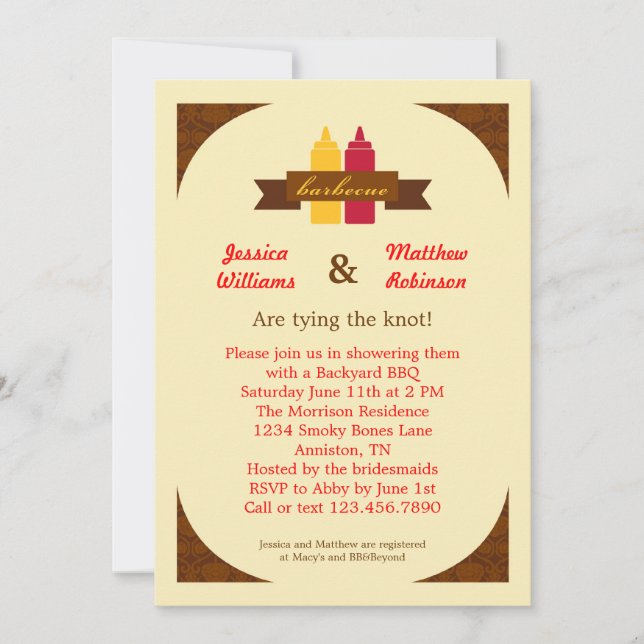 Invitation à une douche nuptiale pour les couples  (Devant)
