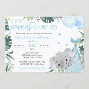 Invitation à une douche pour bébés éléphant pour u
