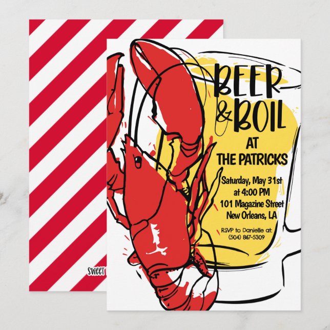 Invitation à une ébullition de écrevisses (Devant / Derrière)